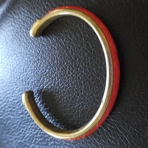 🎉🎉Women's Red Leather Like Gold Tone Cuff Bracelet🎉🎉